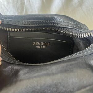 Zadig & Voltaire Black Leather Bag with Chain Detail